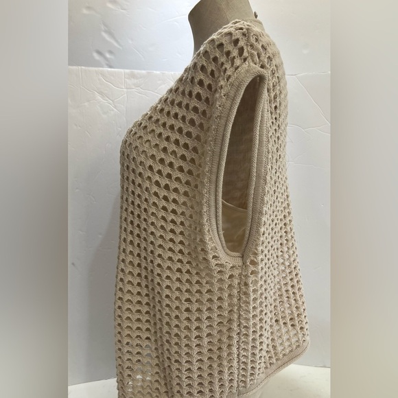 Steve Madden Tan Mesh Women's Top - Picture 5 of 12